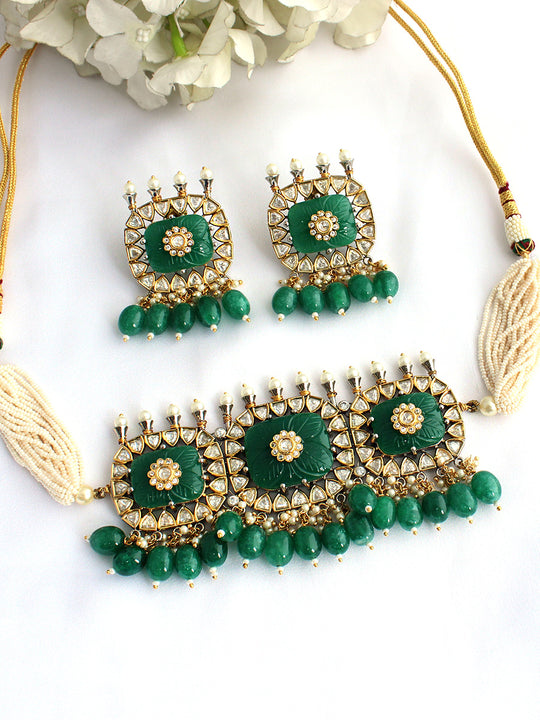 Smriti Necklace Set  - Green