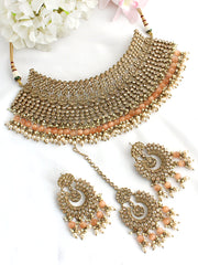 Anvisha Necklace Set - Peach