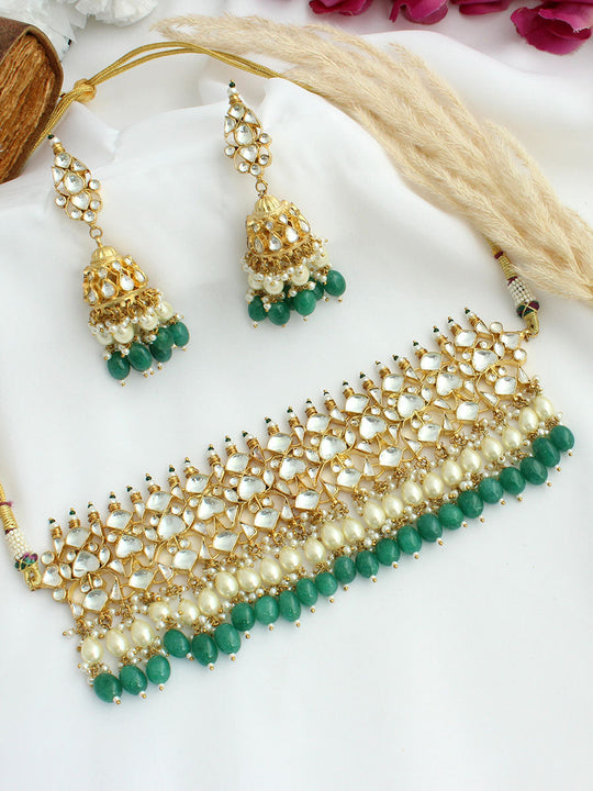 Sunidhi Necklace Set - Green