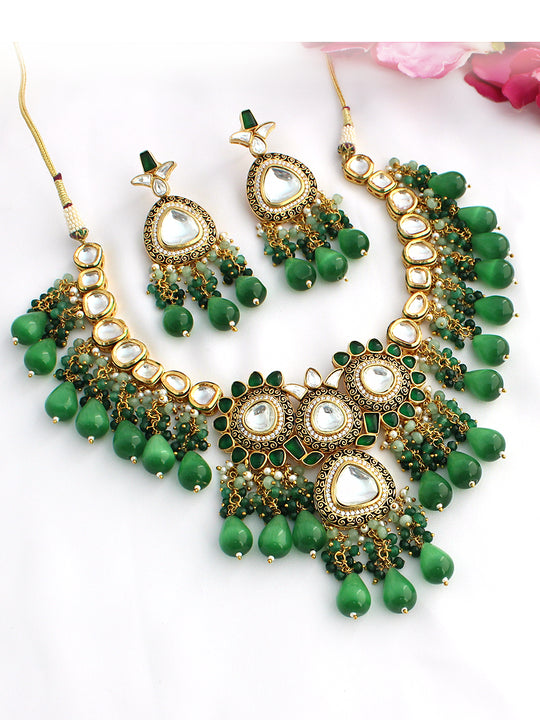 Mohika Necklace Set-Green