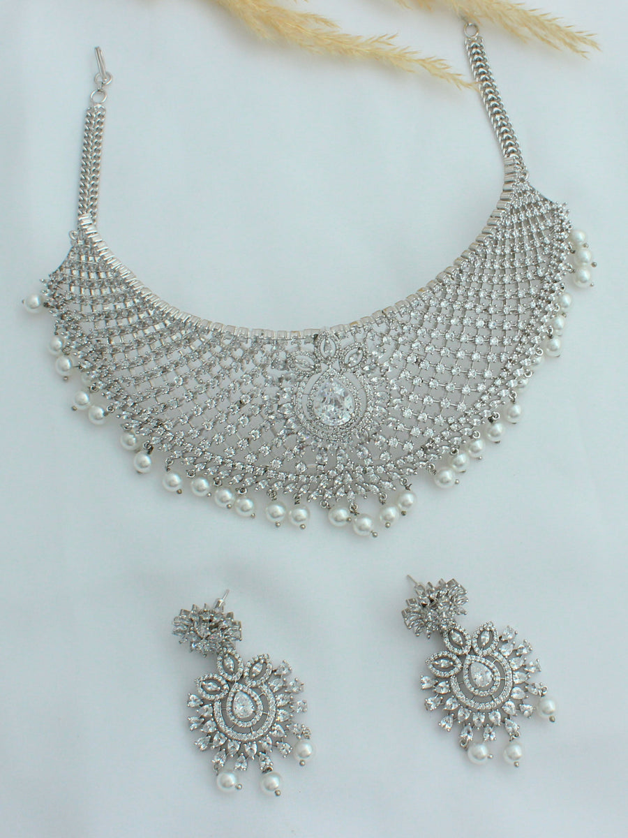 Alaska Necklace Set-Silver