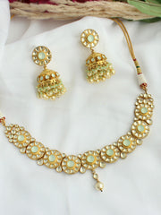 Sikar Necklace Earrings Set - Mint Green