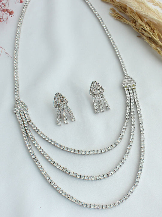 Koena Necklace Set-Silver