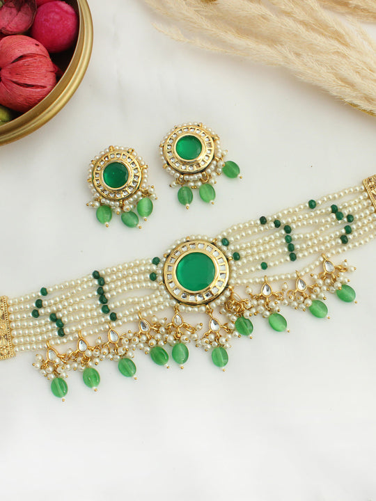 Anjini Necklace Set - Green