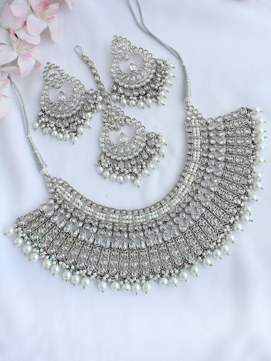 Shamita Necklace Set-Silver