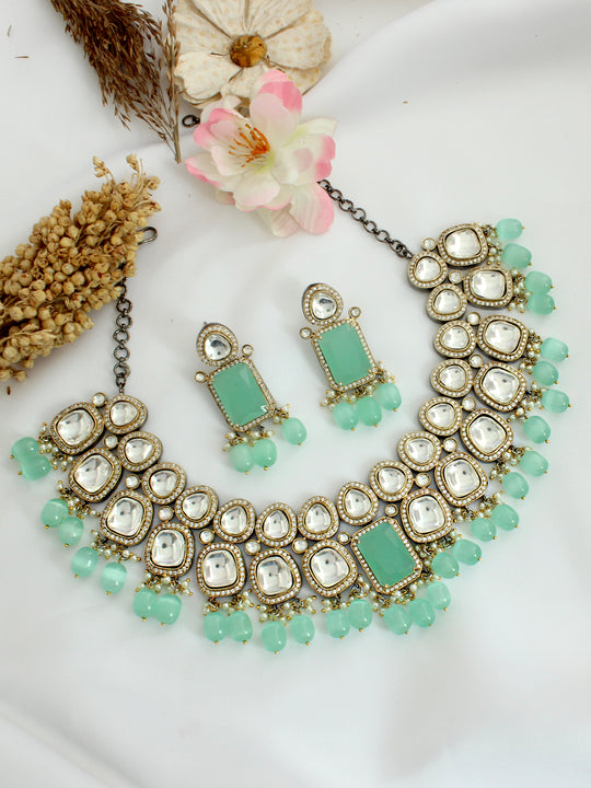 Kochi Necklace Set-Mint  Green