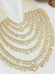 Mirpur 5 Layered Necklace set - White