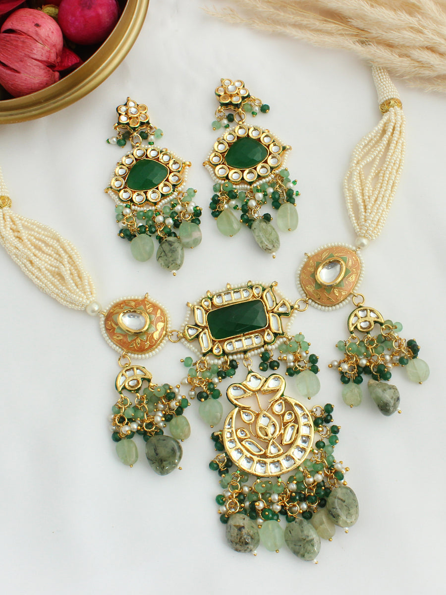 Sanjita Necklace Set - Green