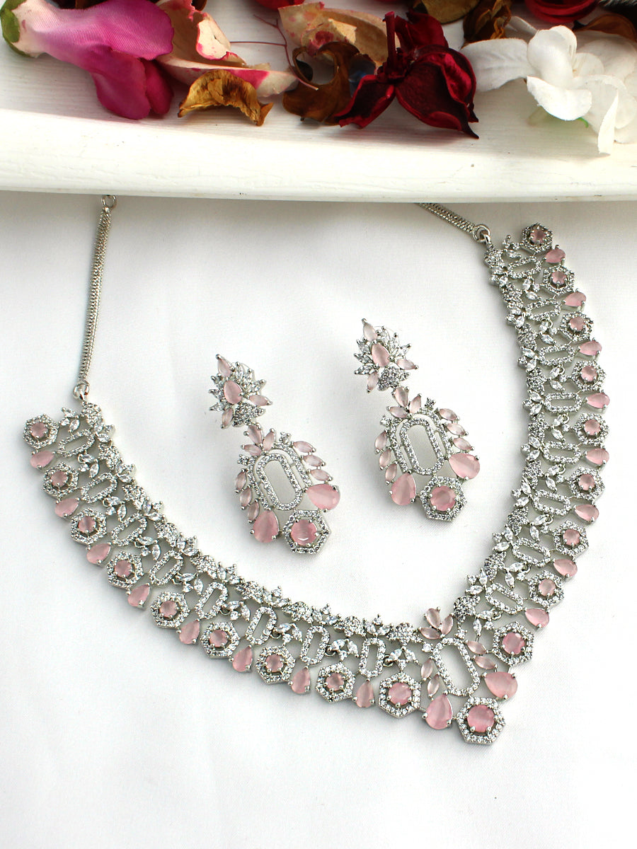 Laura Necklace Set-Pastel Pink