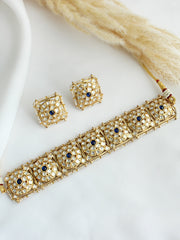 Nidhika Necklace Set - Blue