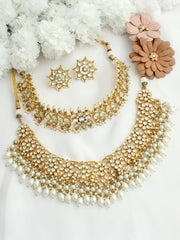 Nitika Necklace Set - White