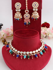 Tara Bib Necklace Set-Multicolor