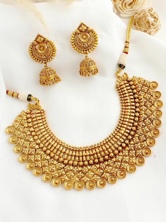 Anandita Necklace Set-Gold