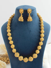 Ambika Mala Necklace Set-Gold