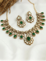 Neeti Necklace Set-Green