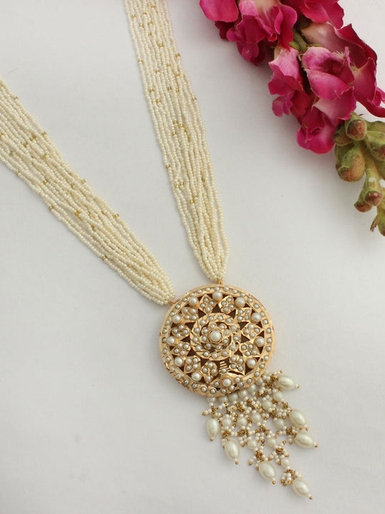 Anam Jadau Long Necklace-gold