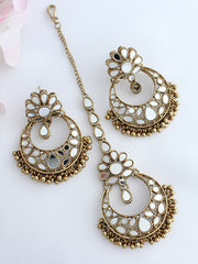 Amyra Mirror Long Necklace Set