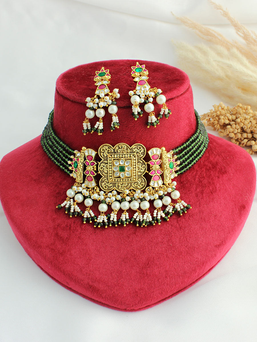 Jivika Choker Necklace Set