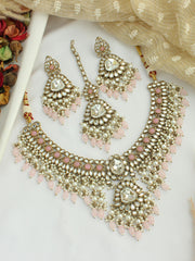 Navika Bib Necklace Set-Pastel Pink