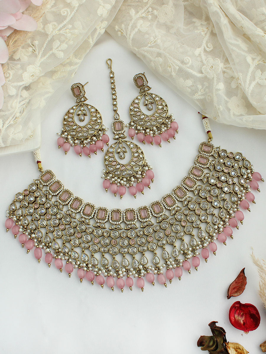 Sitashi Necklace Set-Pastel Pink