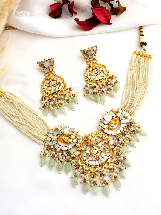 Urvika Necklace Set-Ivory