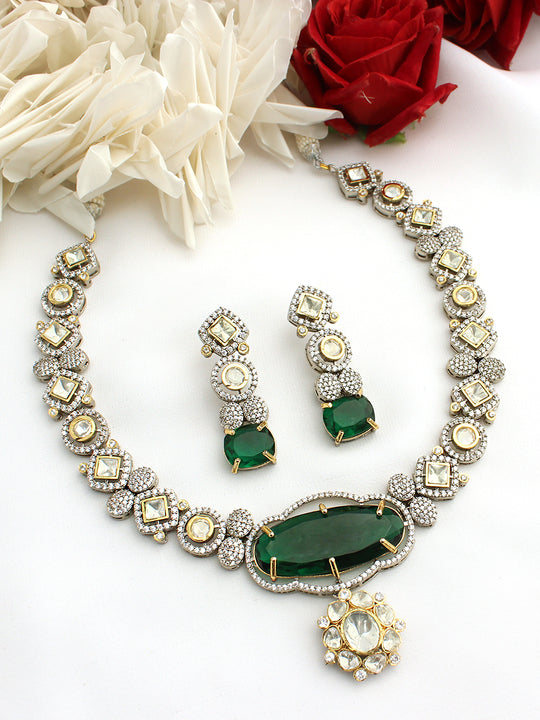 Ivanka Necklace Set-Green