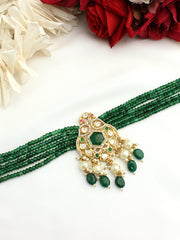 Aarya Choker Necklace Set-Green