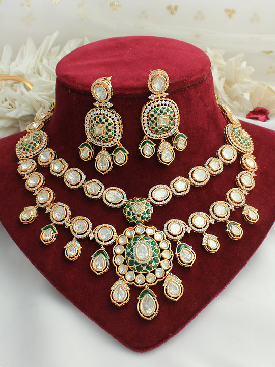 Krishika Necklace Set-Green