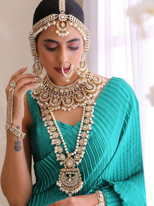 ZEVAR | Traditional Green Full Bridal Sets Jewellery