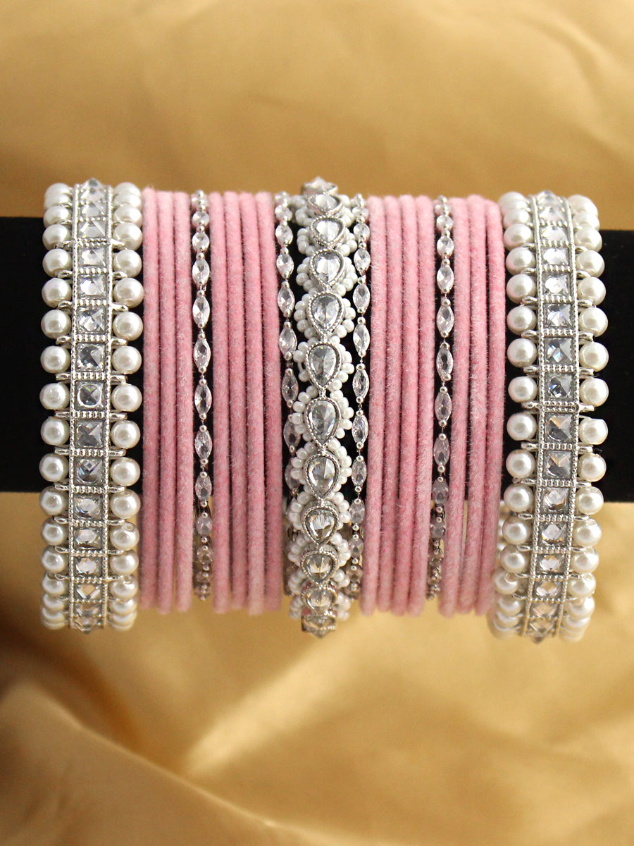 Buy Gorgeous AD Party Wear Bangles Set Online