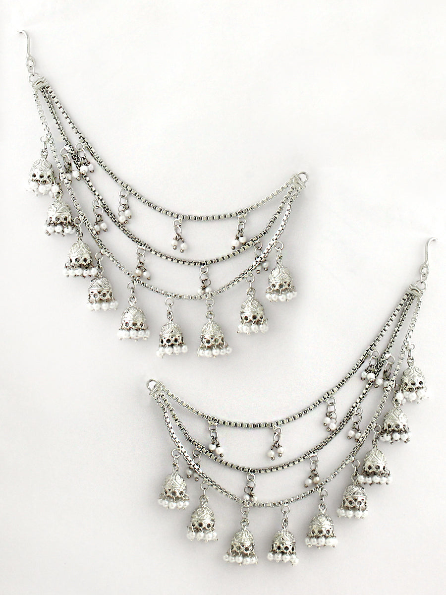 Silver shop ear chain