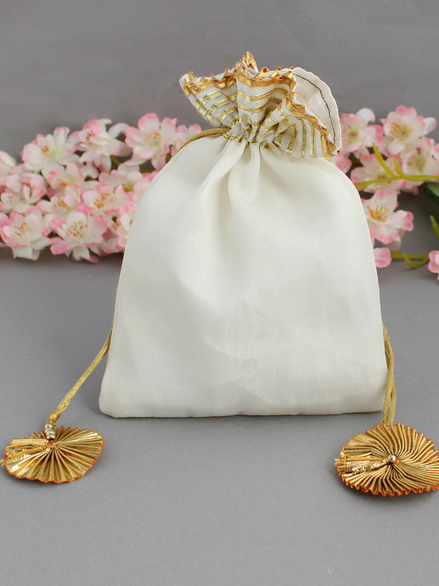 Tissue potli bags new arrivals