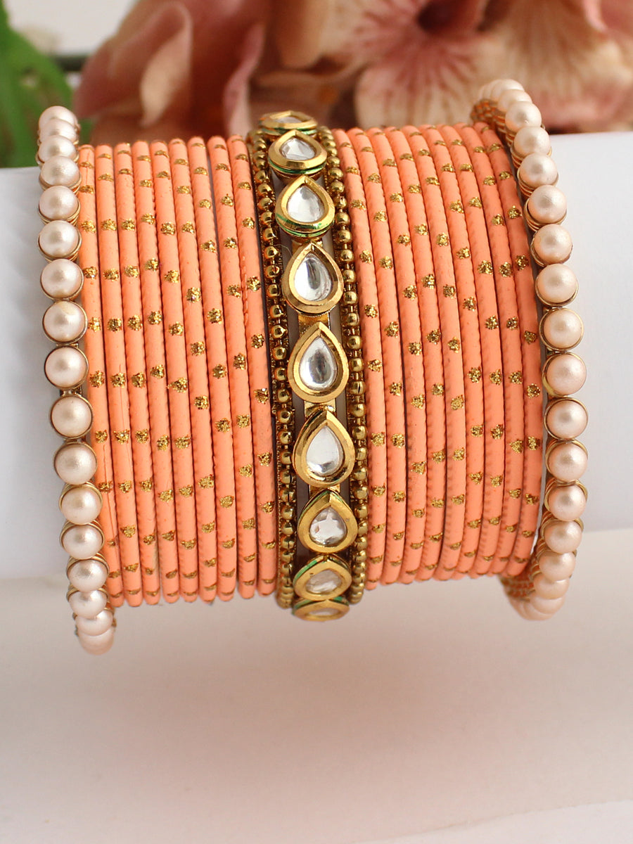 Peach hot sale color bangles