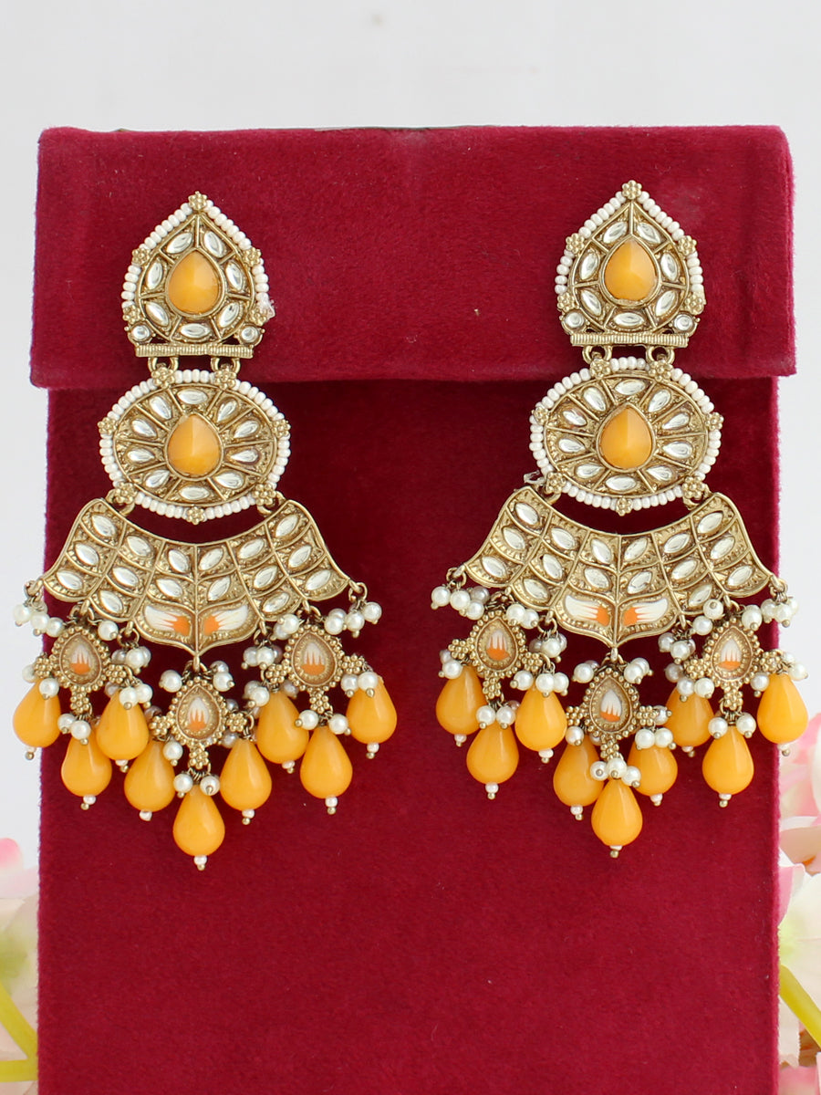 Kundan Earrings Fancy Style Bollywood Trending Kundan Jhumka Afghani Style  Pakistani Style Premiuim Gold Plated Colorful Earrings Gifts - Etsy