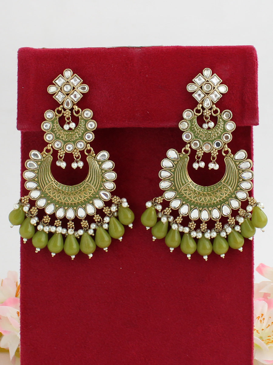 AARZOO MINT GREEN LONG JHUMKAS – Padmahastā Creations