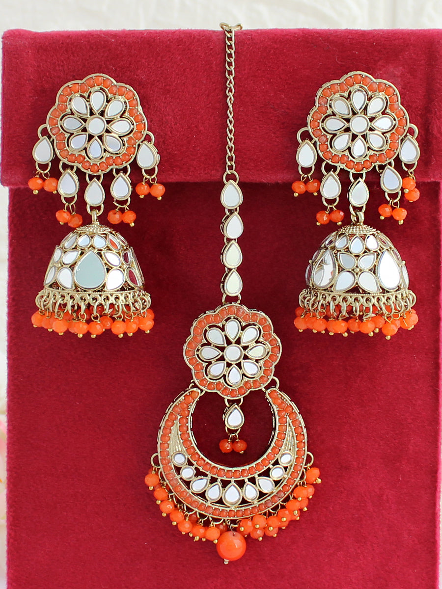 Taj hand painted oxidised earrings – gendaphool
