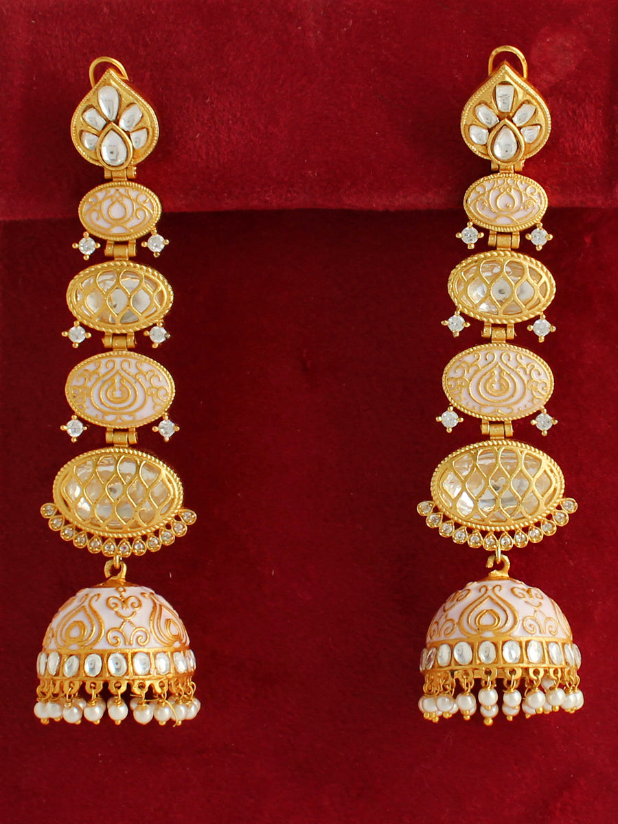 Buy Antique Gold Plated Floral Peacock Jhumki Earrings | Tarinika -  Tarinika India