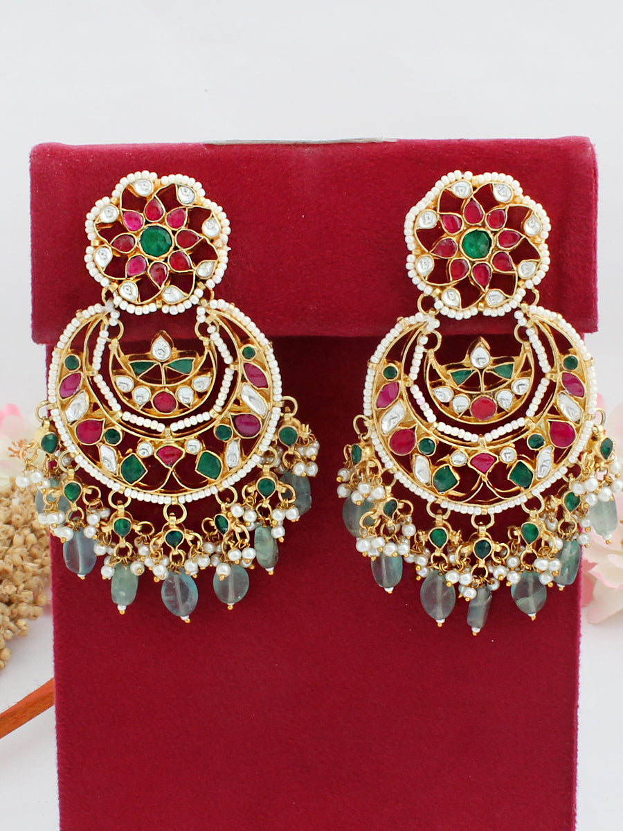 Grace Jewels Heavy Pearl and Kundan Earring Set : Amazon.in: Fashion