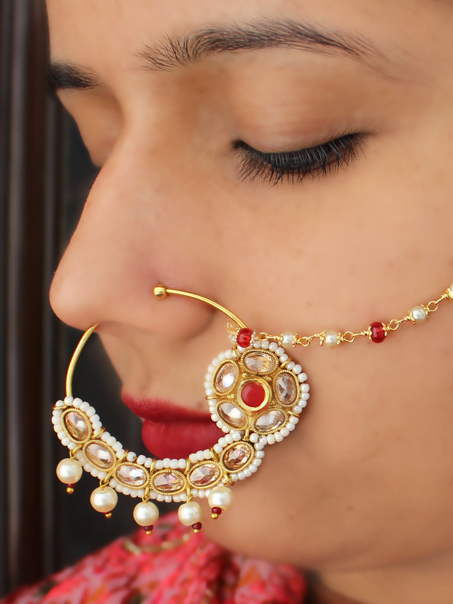 Buy Stylish Small Maharashtrian Nath Adjustable Nose Ring Non Pierced Combo  Set For Women And Girls Online In India At Discounted Prices