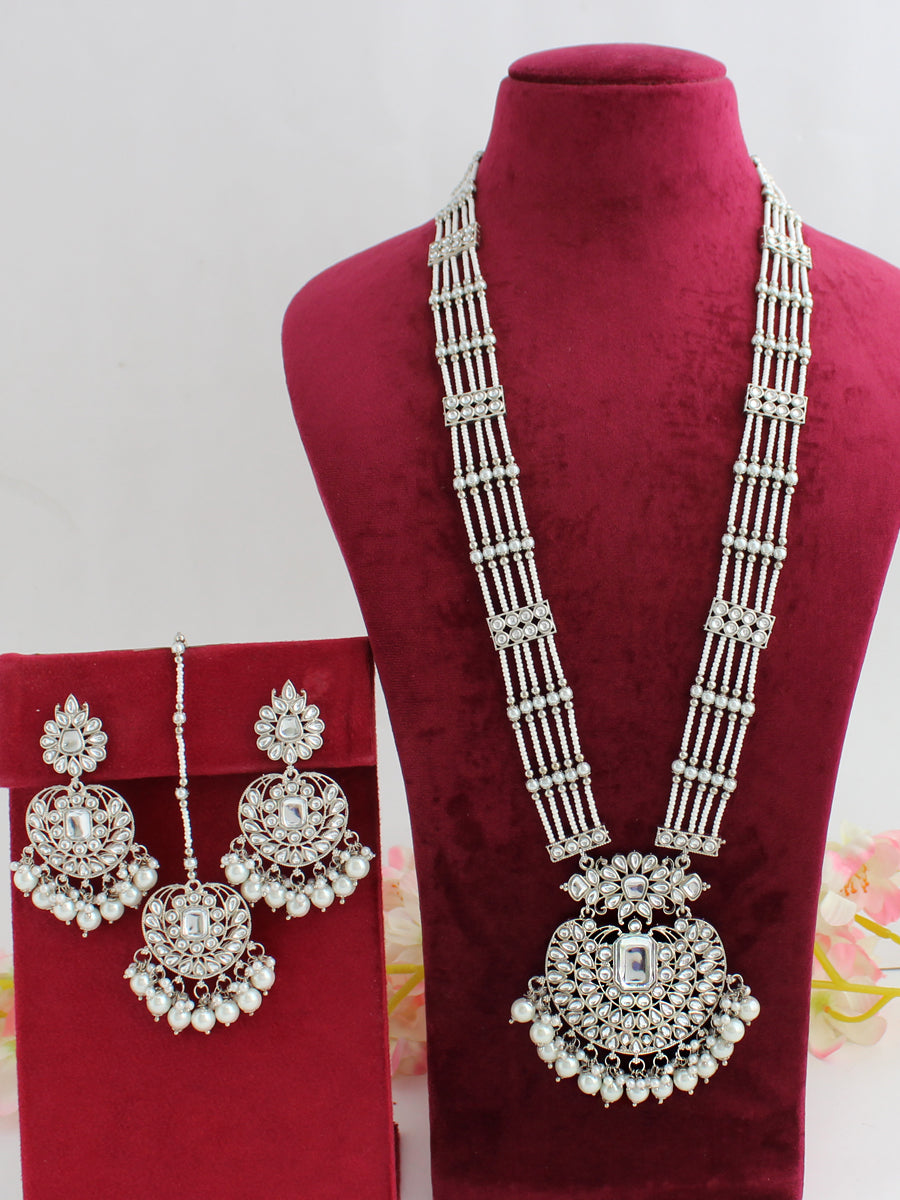 Silver rani online haar set