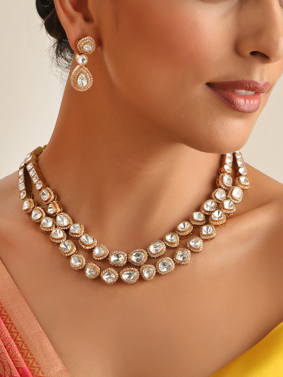 Sringara Gold Polki And Tourmaline Necklace – Timeless Indian Jewelry |  Aurus