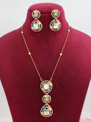 Misha  Pendant Neckace Set-MultiColor